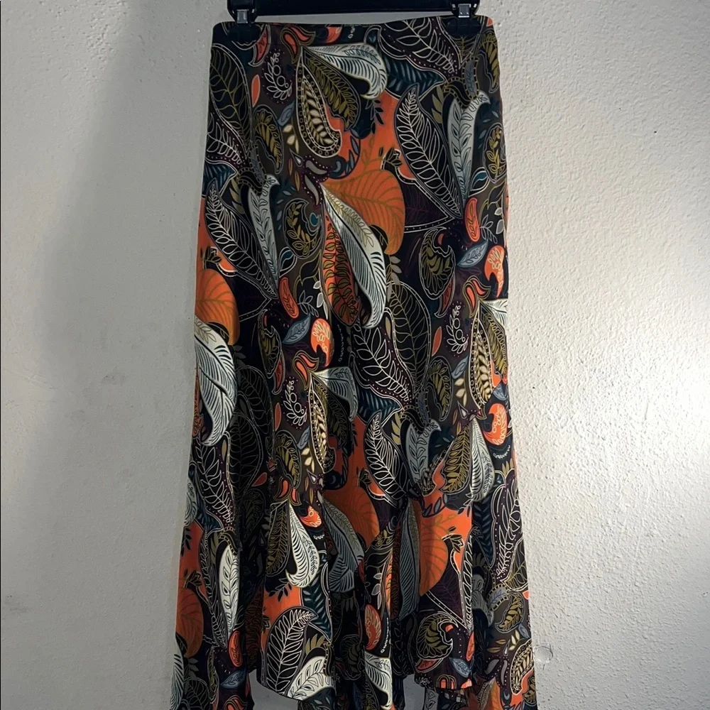 Larry Levine Multicolor Paisley Skirt